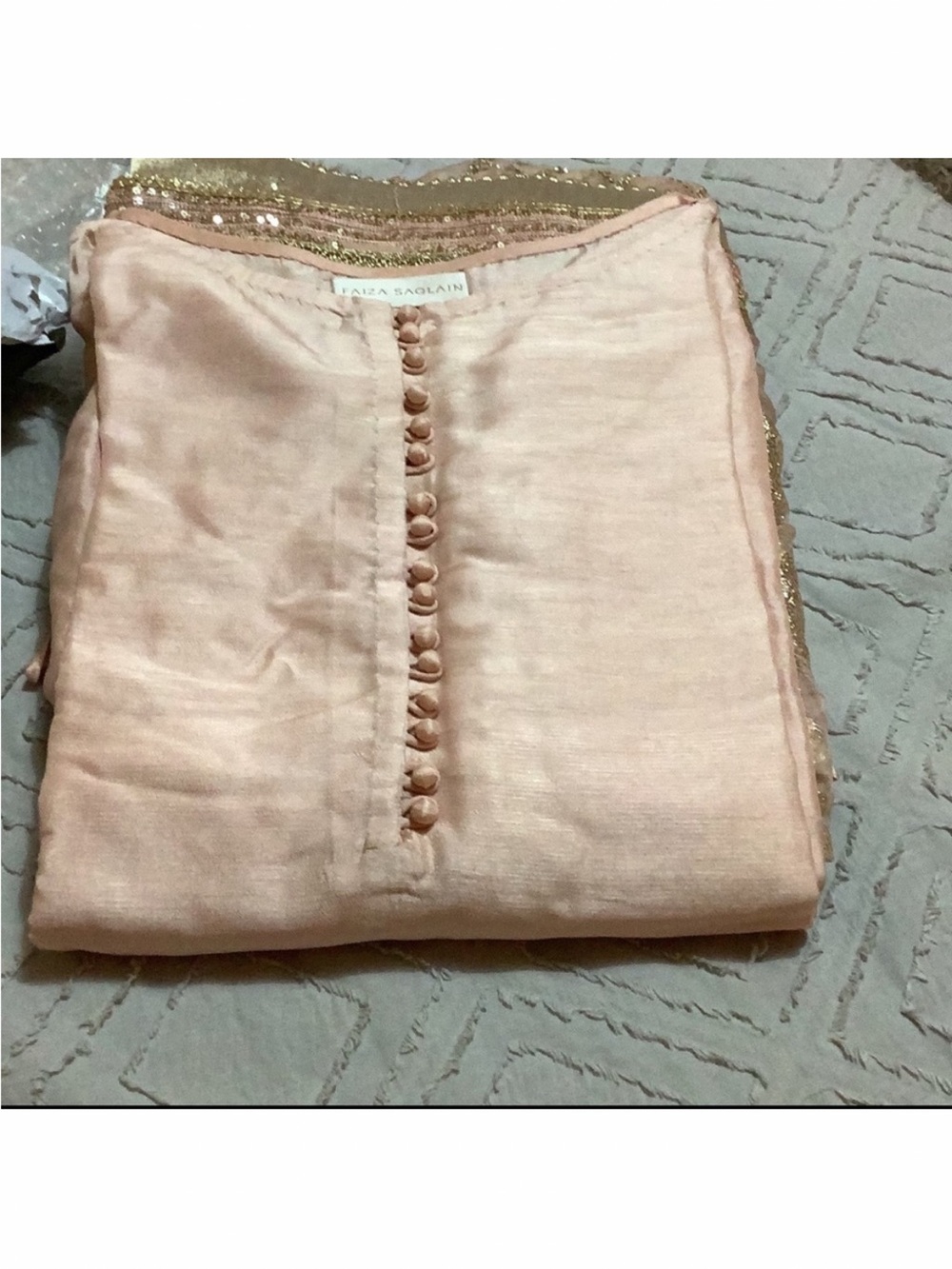 Elegant Pale Pink Embroidered Women’s Dress with Dupatta - Picture 11 of 16